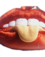 Fleximech Sexy Red Lips Silver Tone Keychain Romantic Valentines Backpack Charm