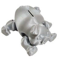 Flexi-Mech Piggy Bank Articulated Pig Functional 3d Printed Kids Toy Bank Choose A Color