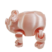 Flexi-Mech Piggy Bank Articulated Pig Functional 3d Printed Kids Toy Bank Choose A Color