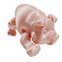 Flexi-Mech Piggy Bank Articulated Pig Functional 3d Printed Kids Toy Bank Choose A Color