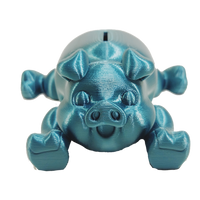 Flexi-Mech Piggy Bank Articulated Pig Functional 3d Printed Kids Toy Bank Choose A Color