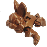 Flexi-Mech Rabbit Run Articulated Mechanical 3d Printed Toy Bunnny Choose Color