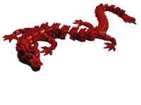 Flexi-Mech Dymond Eyez Royal Dragon Fully Articulated 3d Printed Fidget Toy Bling Choose Color