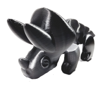 FlexiMech Triceratops Fully Articulated 3d Printed Fidget Figure Dinosaur Toy