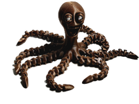 Dieymond Eyes Crazy 3D Printed Octopus Flexible Articulated 5.5" Fidget 8 Legs Bling Toy