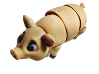 Fleximech Piglet Flexible Fully Articulated 3d Printed Farm Animal Fidget Toy