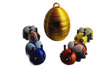 Dieymond Eyes Bumble Bee & Bee Hive Tiny Articulated 3d Printed Fidget Toy Choose Color