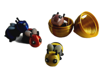 Dieymond Eyes Bumble Bee & Bee Hive Tiny Articulated 3d Printed Fidget Toy Choose Color