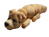 Flexibabies Cute Mini Puppy Fully Articulated 3d Printed 3.5" Baby Dog Fidget Toy