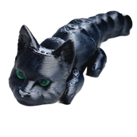 Flexibabies Cute Mini Kitten Fully Articulated 3d Printed 3.5" Baby Cat Fidget Toy