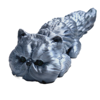 Flexibabies Cute Mini Kitten Fully Articulated 3d Printed 3.5" Baby Cat Fidget Toy