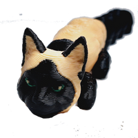 Flexibabies Cute Mini Kitten Fully Articulated 3d Printed 3.5" Baby Cat Fidget Toy