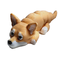Flexibabies Cute Mini Puppy Fully Articulated 3d Printed 3.5" Baby Dog Fidget Toy