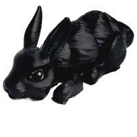 Fleximech Cute Mini Bunny Rabbit Articulated 3d Printed 3.5" baby rabbit Fidget Toy