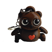 Fleximech Mini Teddy Bear Valentines Heart Keychain Articulated 3d Printed 3.5" Fidget Toy