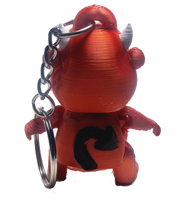 FlexiMech Devilish Mini Devil Valentines Red Keychain 2.5" Tall Articulated Figure Fidget Toy