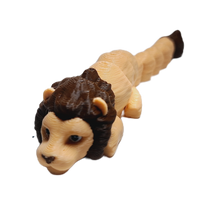 FlexiMech Baby Lion 2.5" Articulated 3d Printed Flexible Jungle Animal Fidget Toy