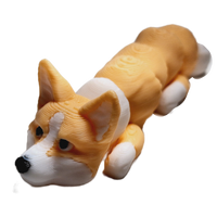 Flexibabies Cute Mini Puppy Fully Articulated 3d Printed 3.5" Baby Dog Fidget Toy