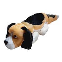 Flexibabies Cute Mini Puppy Fully Articulated 3d Printed 3.5" Baby Dog Fidget Toy
