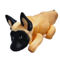 Flexibabies Cute Mini Puppy Fully Articulated 3d Printed 3.5" Baby Dog Fidget Toy