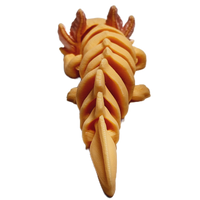 Fleximech Mini Baby Axolotl Articulated 3d Printed 3" Exotic Pet Fidget Toy Figure