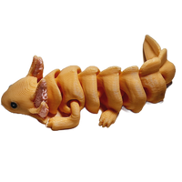 Fleximech Mini Baby Axolotl Articulated 3d Printed 3" Exotic Pet Fidget Toy Figure