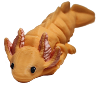 Fleximech Mini Baby Axolotl Articulated 3d Printed 3" Exotic Pet Fidget Toy Figure