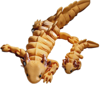 Fleximech Axolotl Amphibian Articulated 3d Printed 8" Sea Creature Pet Fidget Toy Figure