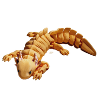 Fleximech Axolotl Amphibian Articulated 3d Printed 8" Sea Creature Pet Fidget Toy Figure