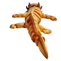 Fleximech Axolotl Amphibian Articulated 3d Printed 8" Sea Creature Pet Fidget Toy Figure