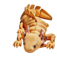 Fleximech Axolotl Amphibian Articulated 3d Printed 8" Sea Creature Pet Fidget Toy Figure