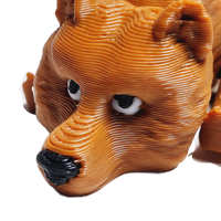 Fleximech Mini Bear Articulated 3d Printed 3" Baby Cub Fidget Toy Figure