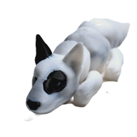 Flexibabies Cute Mini Puppy Fully Articulated 3d Printed 3.5" Baby Dog Fidget Toy