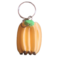 FlexiMech Bananas Mini 3D Yellow Delicious Fruit Keychain 2" Tall Figure