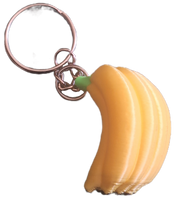 FlexiMech Bananas Mini 3D Yellow Delicious Fruit Keychain 2" Tall Figure