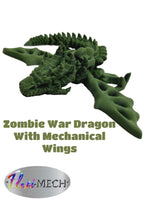 Flexi-Mech Zombie War Dragon Articulated 3d Printed Zombie Green Mechanical Fidget Toys