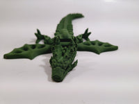 Flexi-Mech Zombie War Dragon Articulated 3d Printed Zombie Green Mechanical Fidget Toys