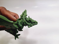 Flexi-Mech Zombie War Dragon Articulated 3d Printed Zombie Green Mechanical Fidget Toys