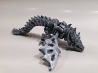 Flexi-Mech Zombie War Dragon Articulated 3d Printed Onyx Black Mechanical Fidget Toys