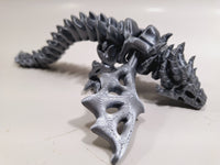 Flexi-Mech Zombie War Dragon Articulated 3d Printed Onyx Black Mechanical Fidget Toys