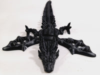 Flexi-Mech Zombie War Dragon Articulated 3d Printed Onyx Black Mechanical Fidget Toys