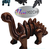 FlexiMech Brontosaurus Fully Articulated 3d Printed Fidget Figure Dinosaur Toy