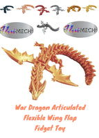 FlexiMech War Dragon Fully Articulated 3d Printed Mechanical Toy Choose Color