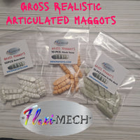 Fleximech Gross Maggots Set Of 10 Articulated Fidget Toy Insects Choose Color