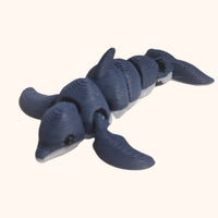 Flexibabies Cute Micro Baby Dolphin Articulated 3d Printed 1.5" Fidget Toy