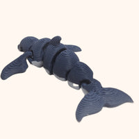 Flexibabies Cute Micro Baby Dolphin Articulated 3d Printed 1.5" Fidget Toy
