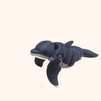 Flexibabies Cute Micro Baby Dolphin Articulated 3d Printed 1.5" Fidget Toy