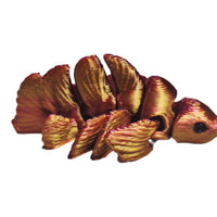 Flexibabies Cute Micro Baby Beta Fish Articulated 3d Printed 1.5" Fidget Toy