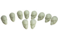 FlexiMech Mini Skulls .5" Detailed 3d Printed Human Skull Set Of 10 Choose Color