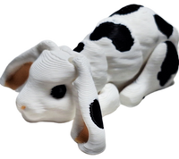 Fleximech Cute Mini Bunny Rabbit Articulated 3d Printed 3.5" baby rabbit Fidget Toy